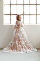 Emma flower girl dress white cream