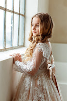Emma flower girl dress white cream